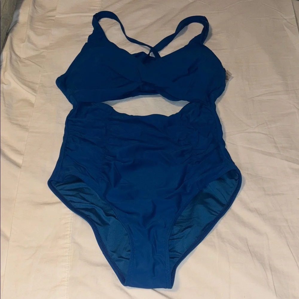 Blue Women's One Piece Swimsuit